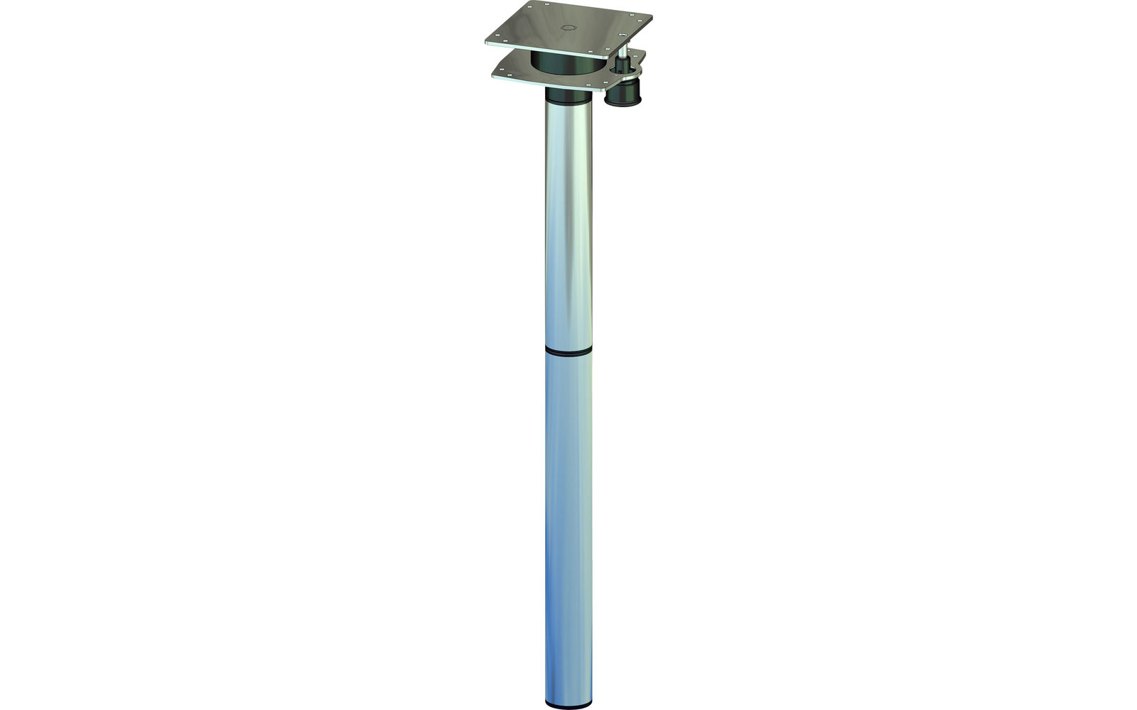 Ilse Ausdrehfuß für Tischplatte 3-tlg. 700 mm silber