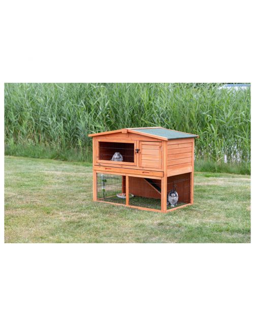 Trixie Natura Konijnenhok Lilly - Dierenverblijf - 124x78x102 cm Bruin
