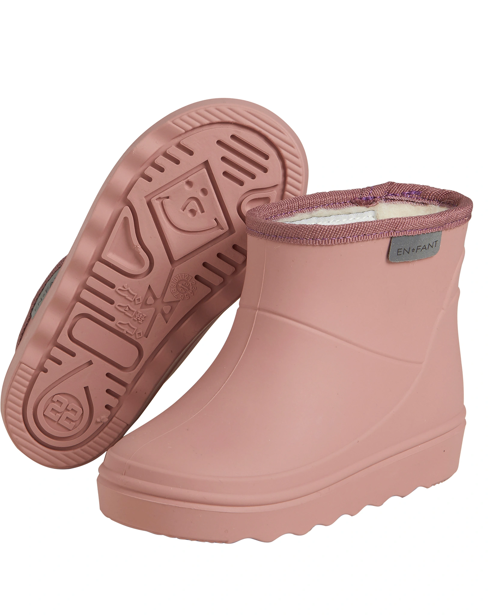 Thermo-Gummistiefel SOLID kurz in old rose