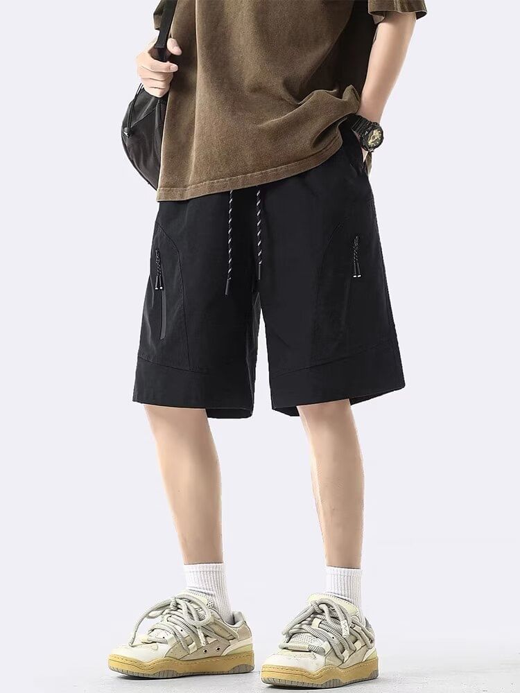 deersweeti - Effen cargoshorts met trekkoordtaille