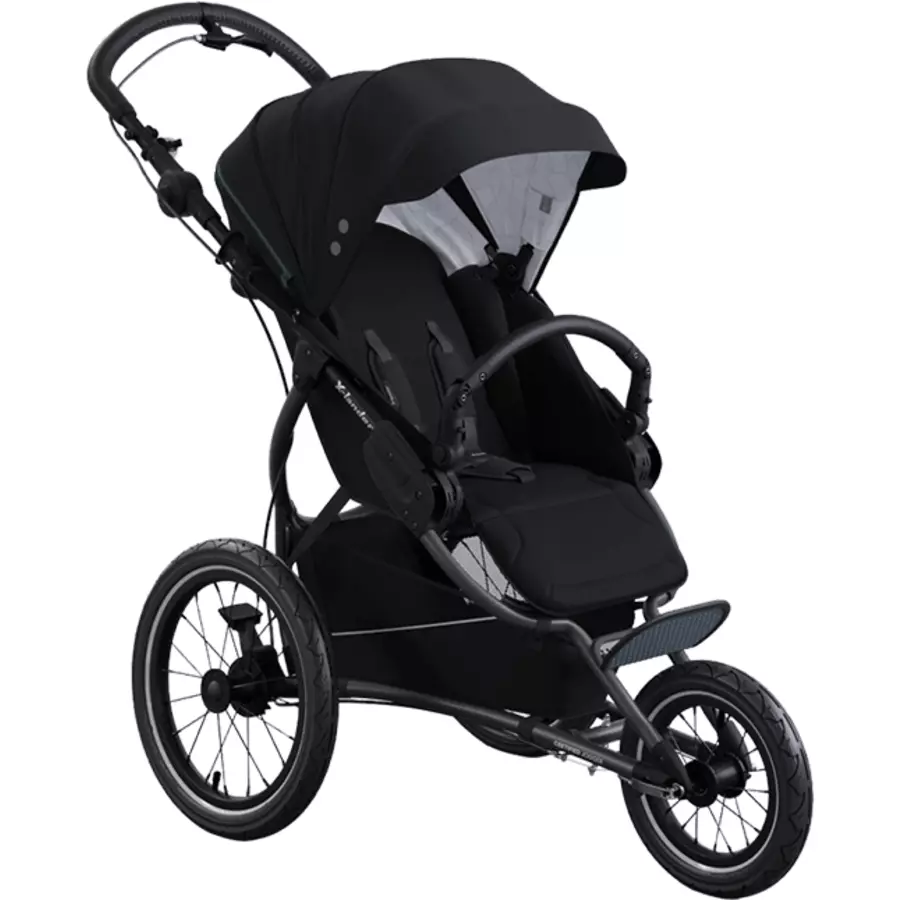 X-lander Jogger Kinderwagen X-Run Carbon Black inkl. Babywanne