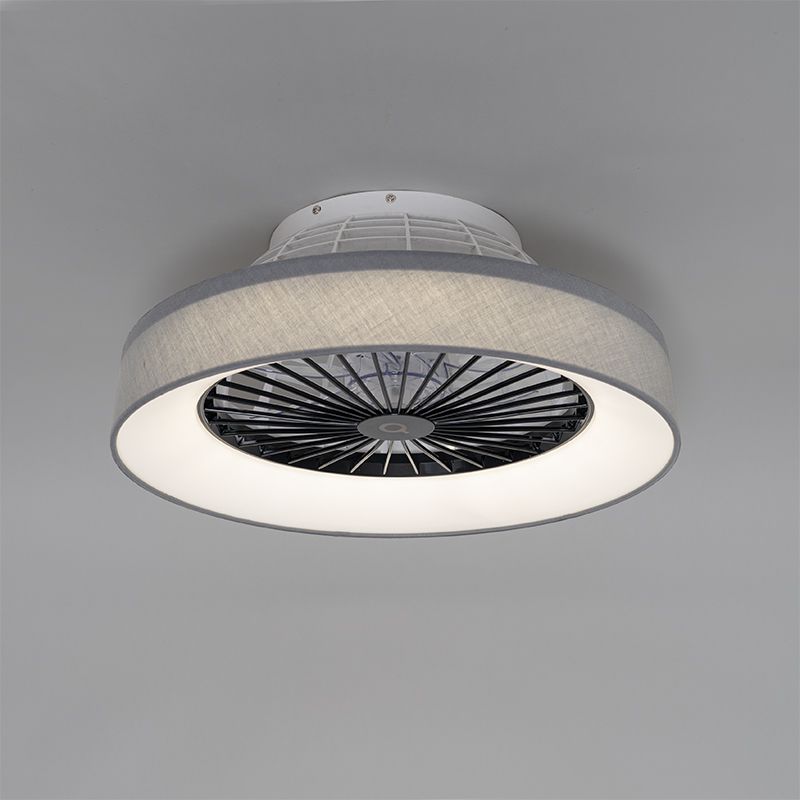 Plafondventilator grijs met ster effect 47cm incl. LED dimbaar met afstandsbediening - Emily