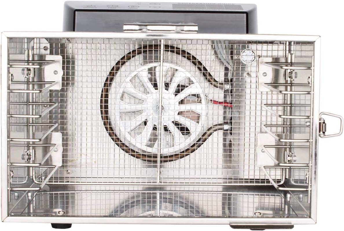 Beeketal 'BDA-6' Dörrautomat aus Edelstahl mit 6 Etagen, Zeitschaltuhr (max. 24h), einstellbarer Temperatur (30-90 °C) und LED Bedienfeld - Profi Gastro Dörrgerät inkl. 6 Einlegegitter