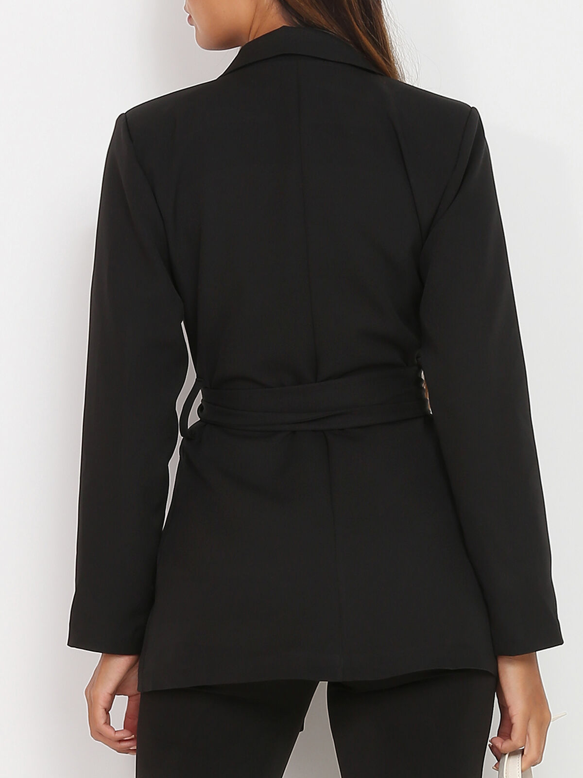 Veste blazer à nouer- Noir