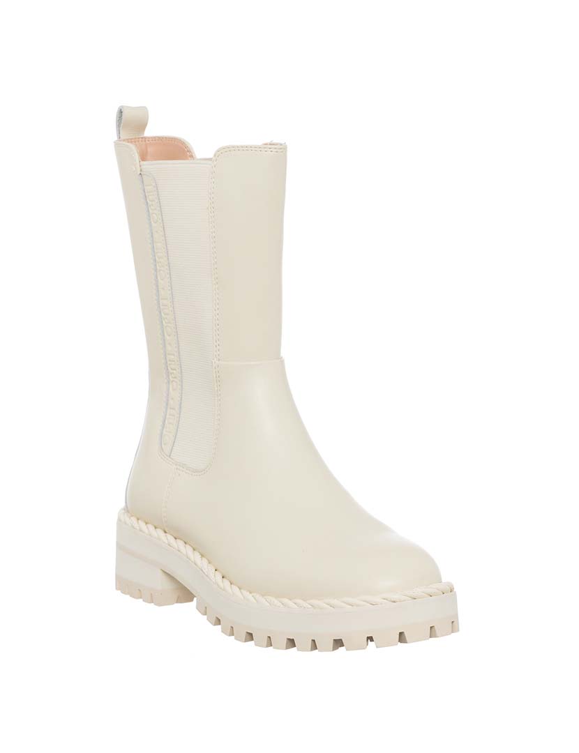 Ivory Beige Mid Boots