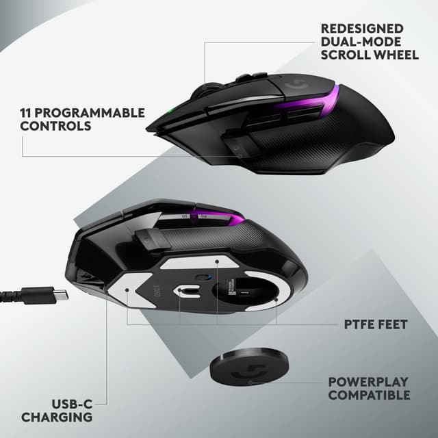 Logitech G502 X Plus trådløs gaming mus (sort)