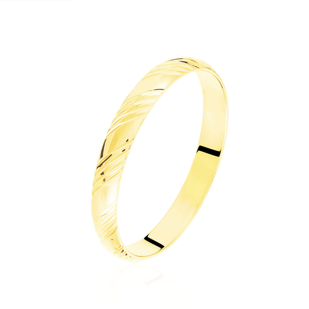 Alliance Hercule Striee Demi Jonc Classique Or Jaune