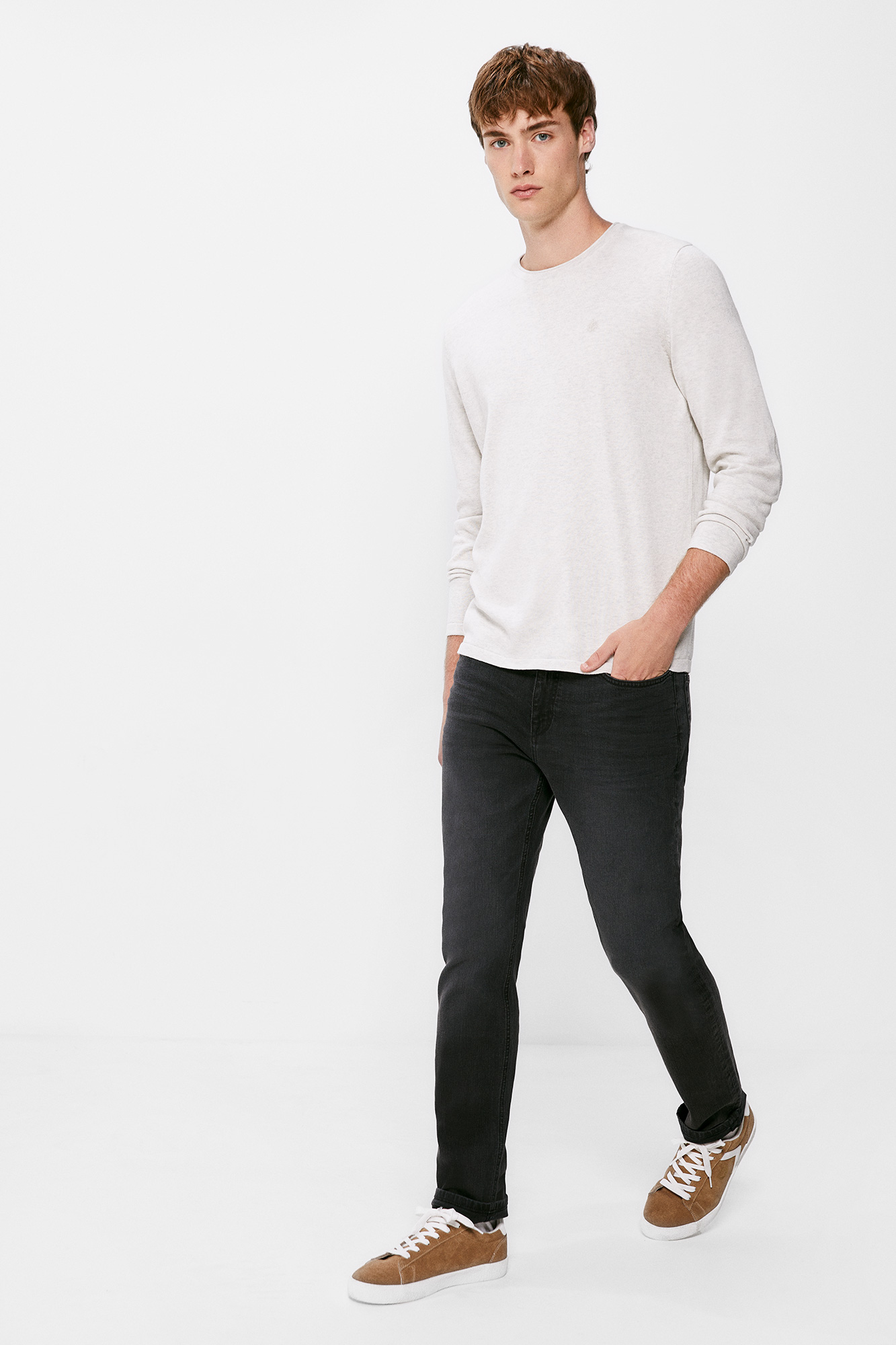 calça jeans skinny preta lavada