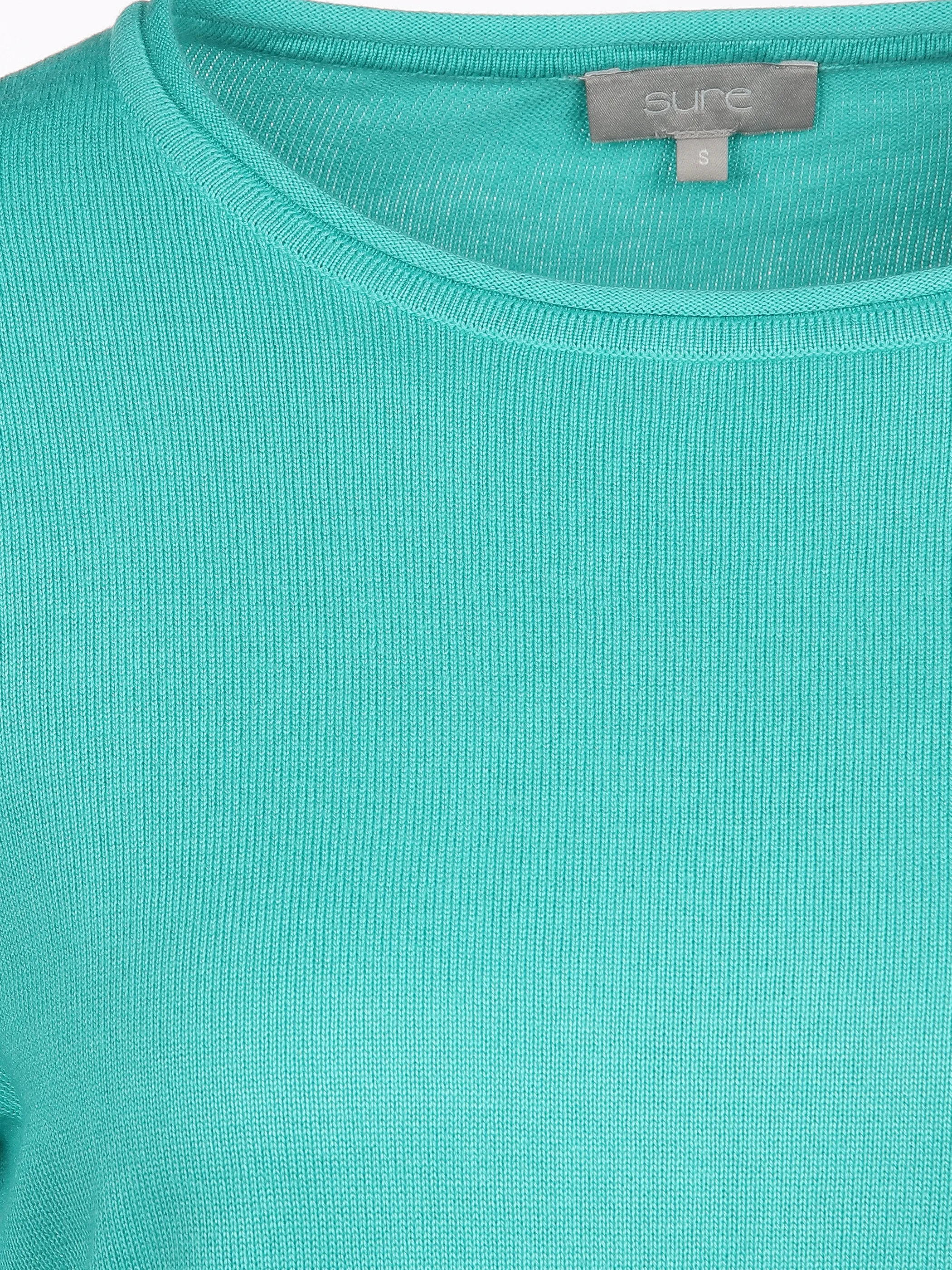 Damen Basic Pullover mit Bindeband