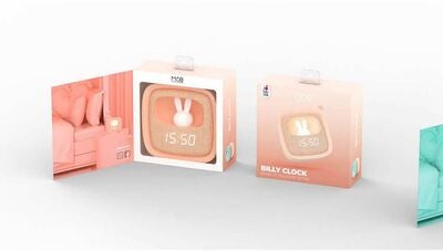MOB Vekkeklokke med Lys Billy Clock, Rosa