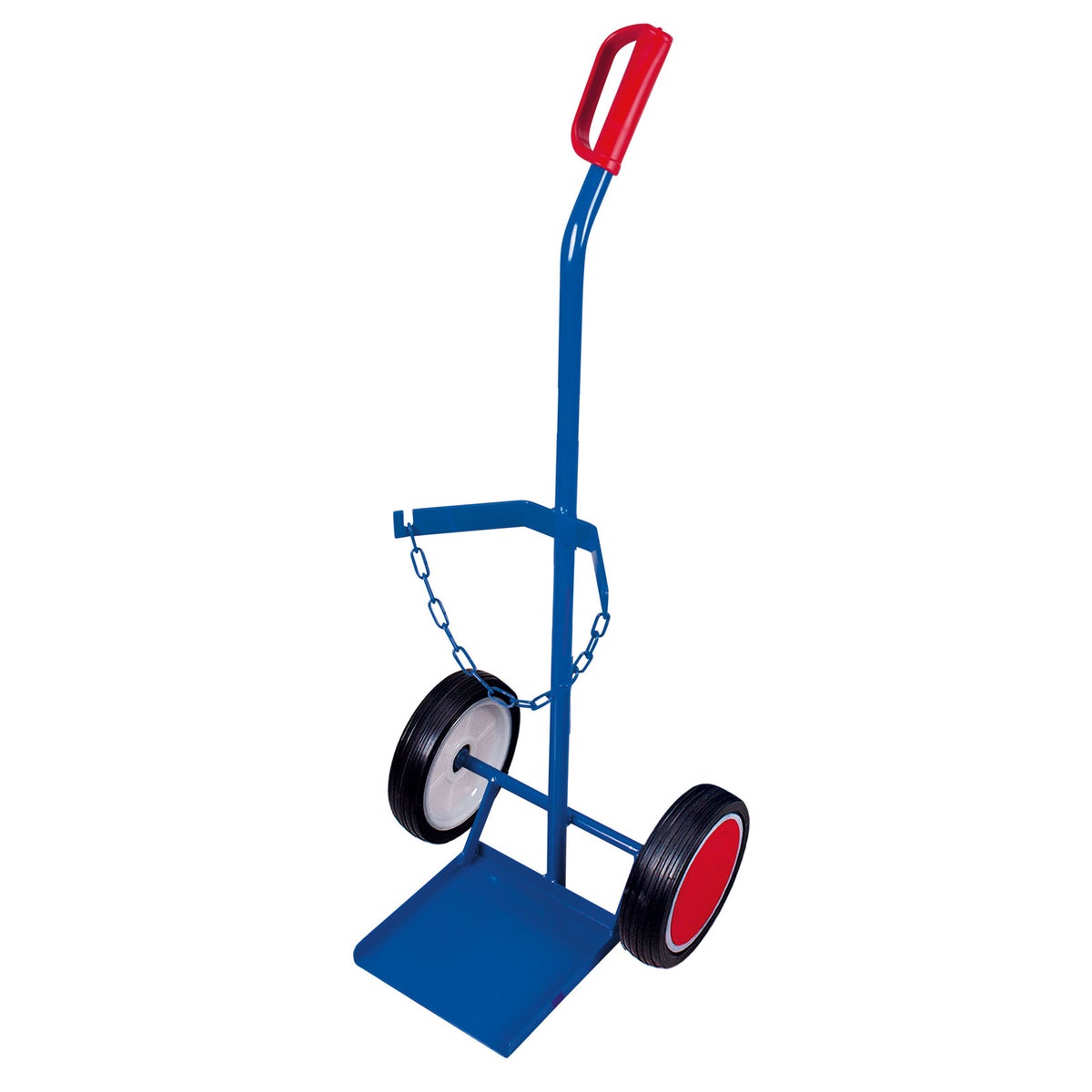 VARIOfit stalen flessenwagen, laadvermogen 100 kg, voor 20 stalen flessen van 40-50 liter, massief rubberen banden