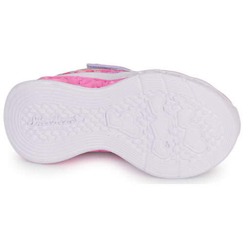 Skechers - FLUTTER HEART LIGHTS - Argenté / Rose / LED
