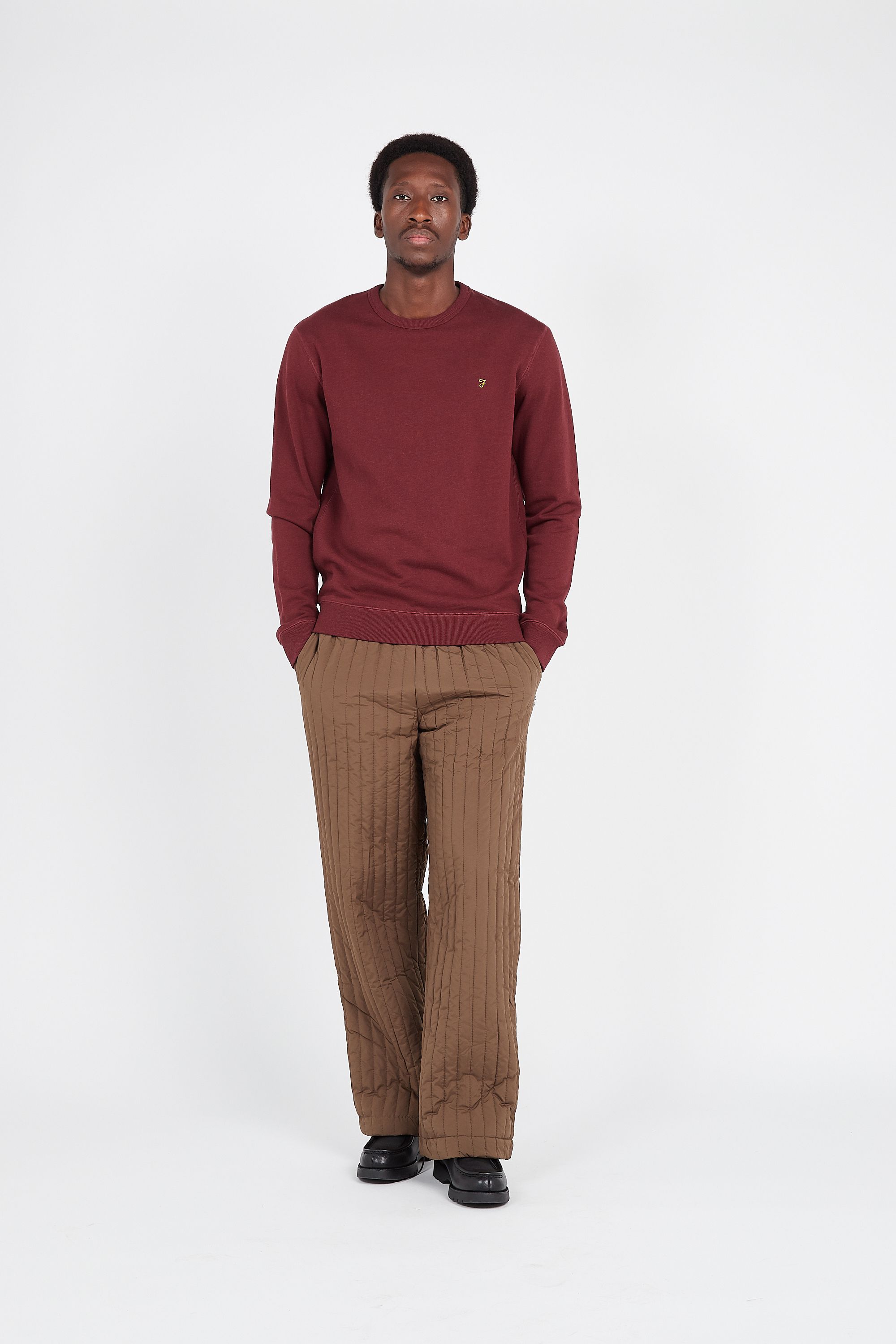 FARAH Sweat TIM CREW Rouge