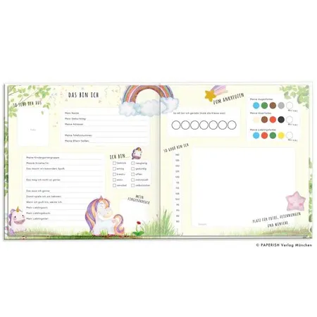 PAPERISH Kindergartenfreunde - Einhorn: ein Album für meine ersten Freunde (Freundebuch)