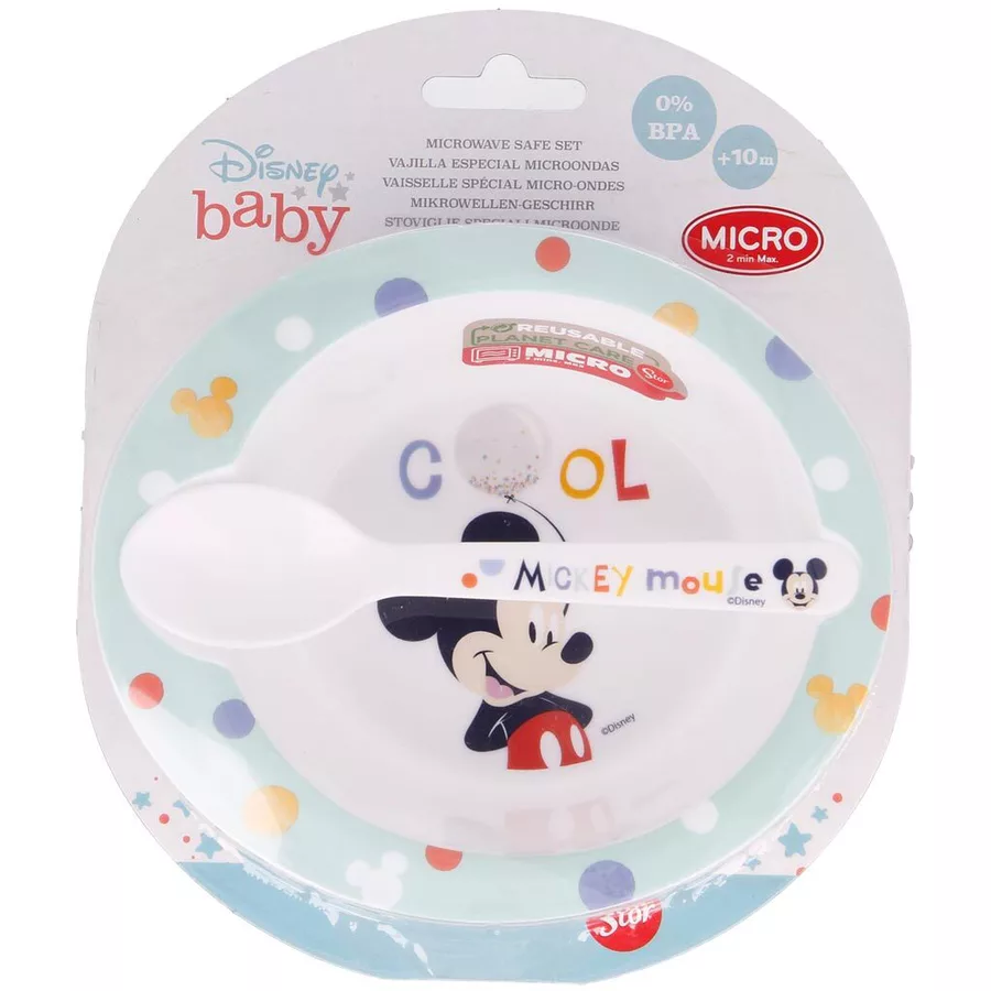 Stor Kindergeschirr Cool Like Mickey 2er Set hellblau