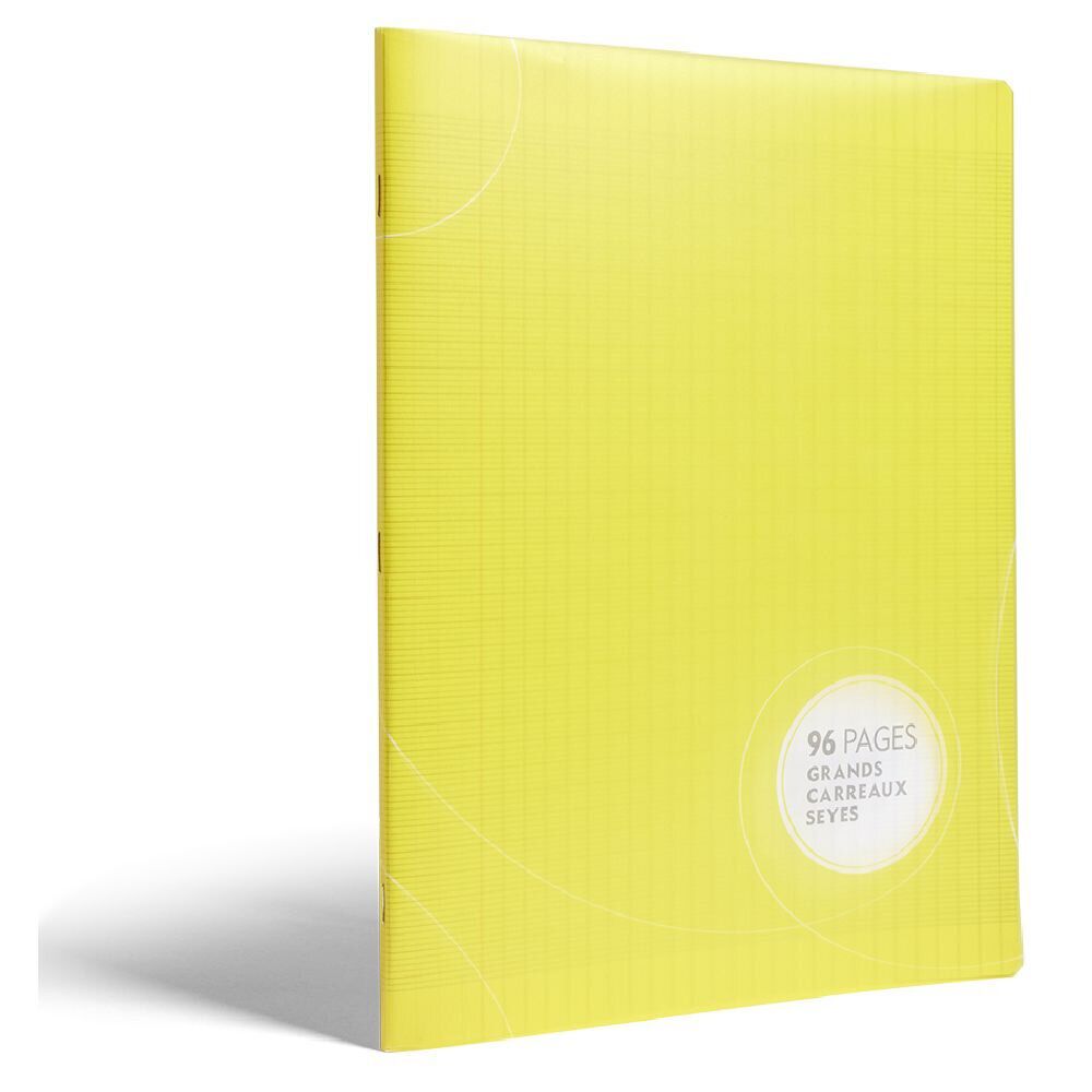 Cahier 96 pages seyès grands carreaux 24x32cm - 6 coloris