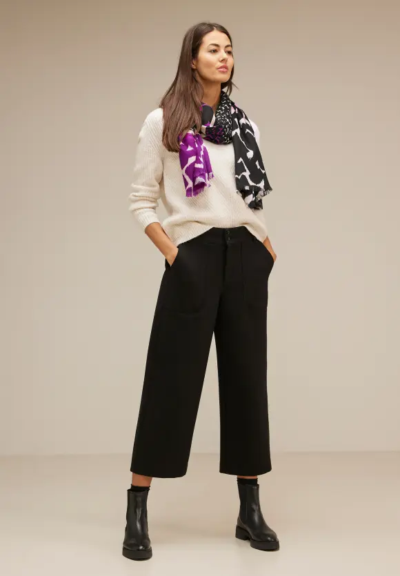 Cosy Print Longschal - deep pure lilac