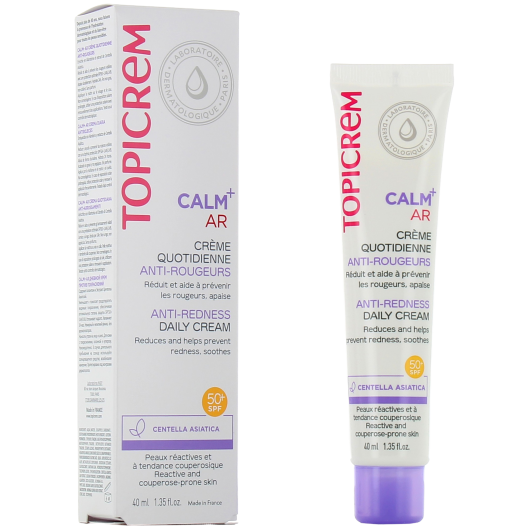 Topicrem crème anti rougeurs Calm+ AR - Peau réactive, rosacée