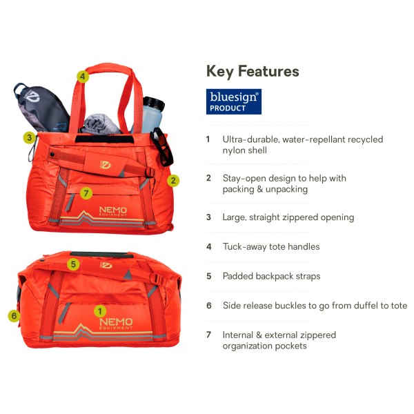 Nemo - Double Haul Convertible Duffel 30 - Sac de voyage