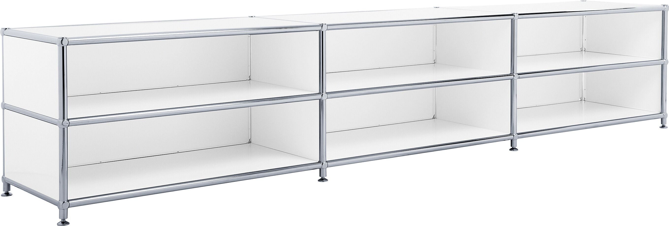 FLEXCUBE Lowboard - Weiss / B: 228.0 cm x T: 40.0 cm x H: 44.0 cm