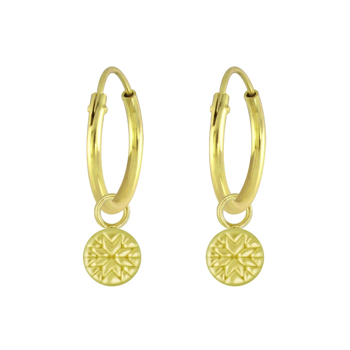 Boucles d'oreilles pendantes en argent 925 plaqué or