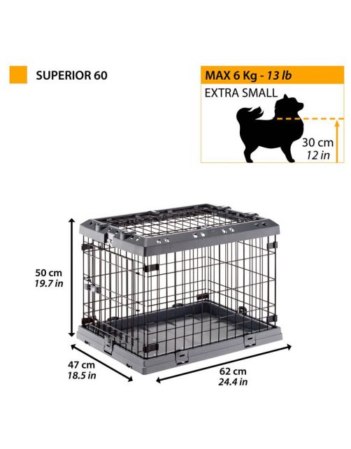 Ferplast Superior Hondenbench Grijs - Bench