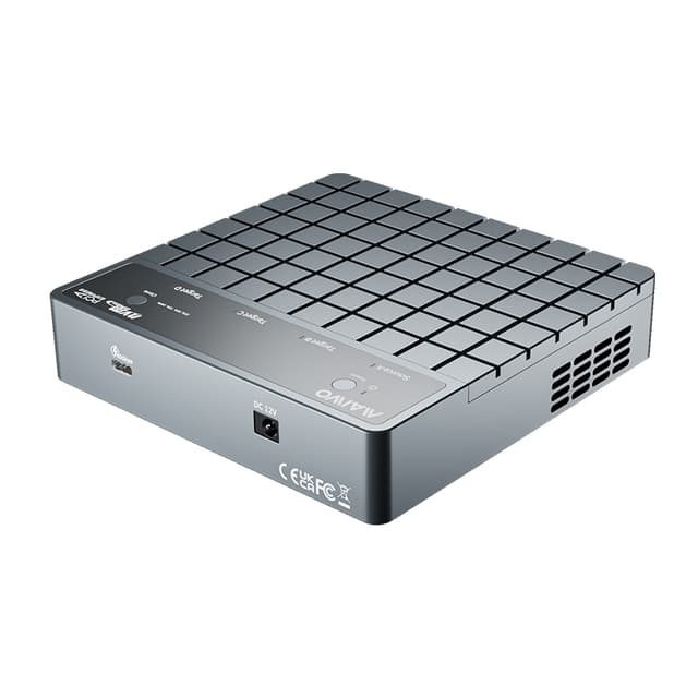 Maiwo 4-slot M.2 NVMe SSD dockingstation med kloningsfunktion, USB 4.0 Type-C 40Gbps