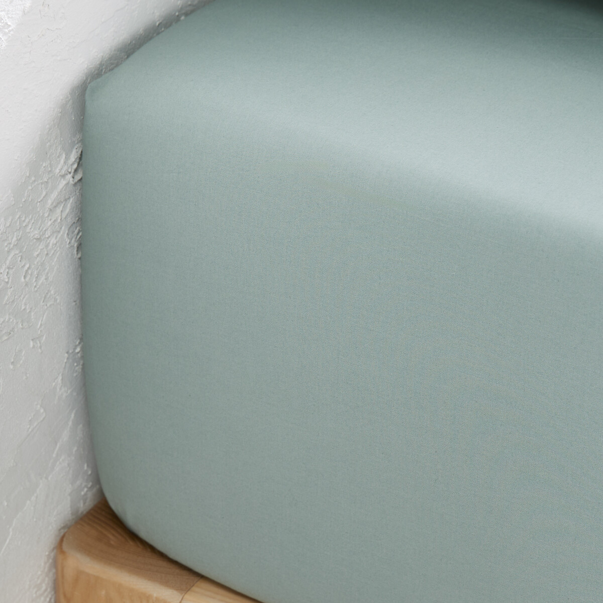 LA REDOUTE INTERIEURS<br>Lençol justo de algodão percal, bainha 30 cm Cenário