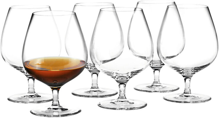 Holmegaard Cabernet Cognacglas klar 63 cl 6 stk. Transparent