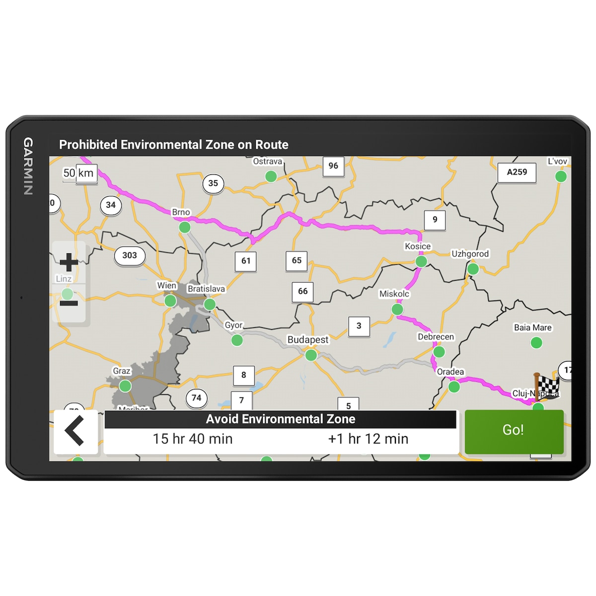 Garmin dēzl LGV1010 GPS for lastebil