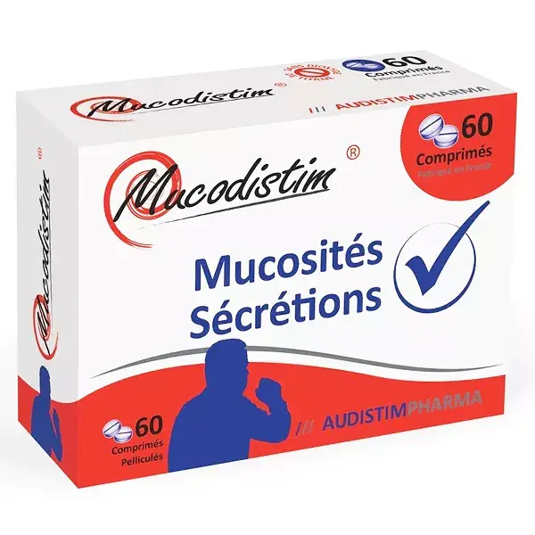 Audistim Pharma Mucodistim Muco e Secreções 60 comprimidos