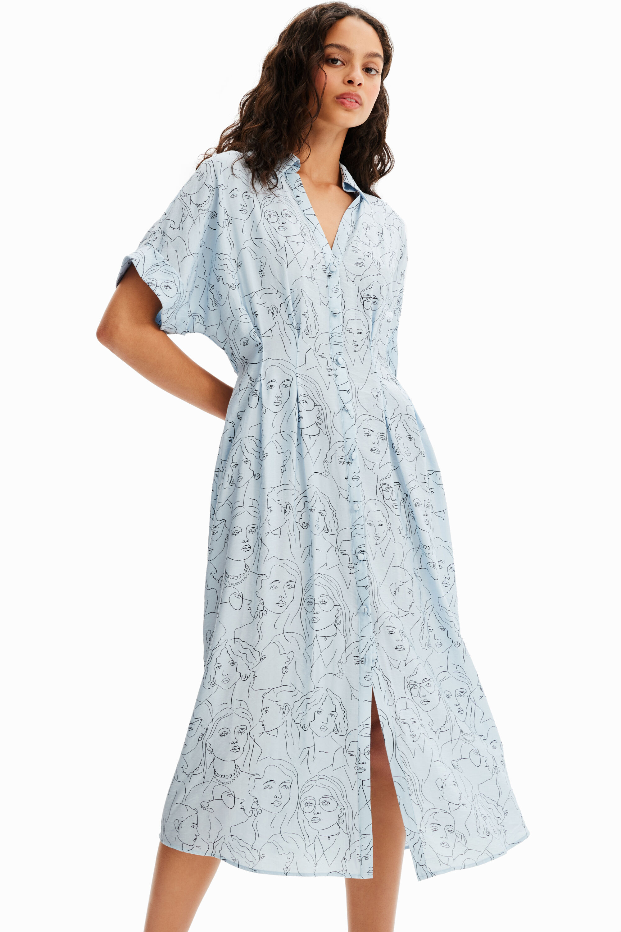 Robe chemise visages