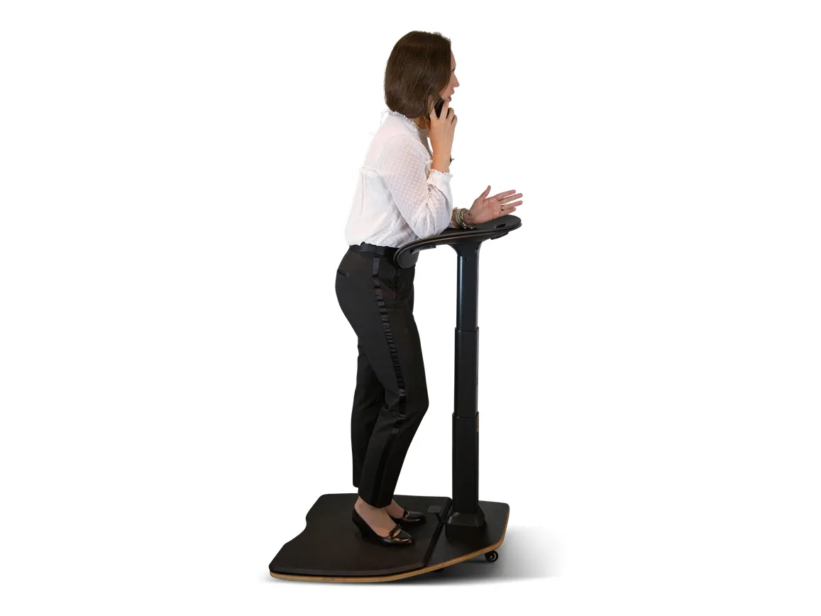 DELTACO Office Premium - Læretaburet - ergonomisk - kurvet kant - polyurethanskum - sort