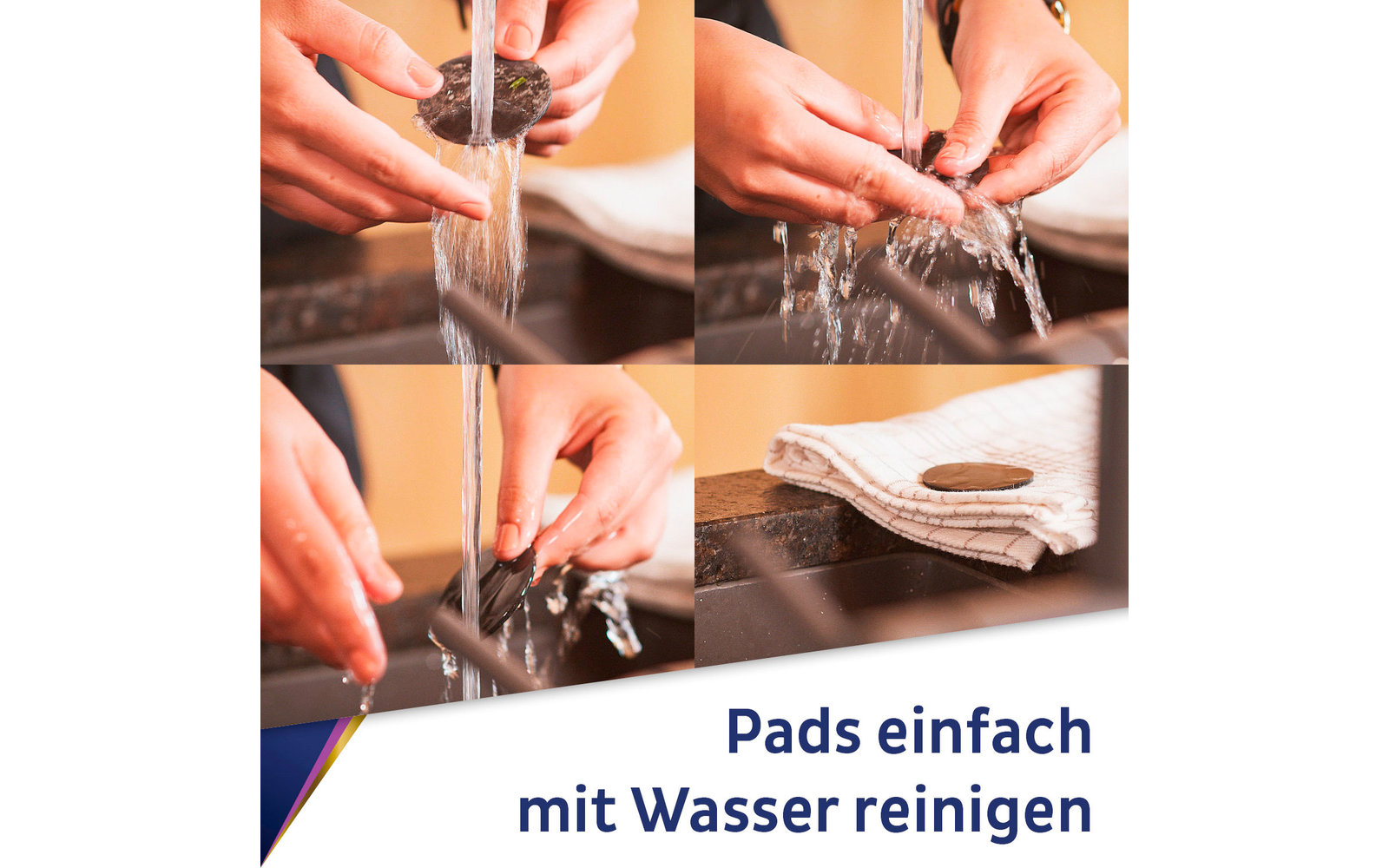 silwy® Magnet-Pads 5 cm 4er Set schwarz