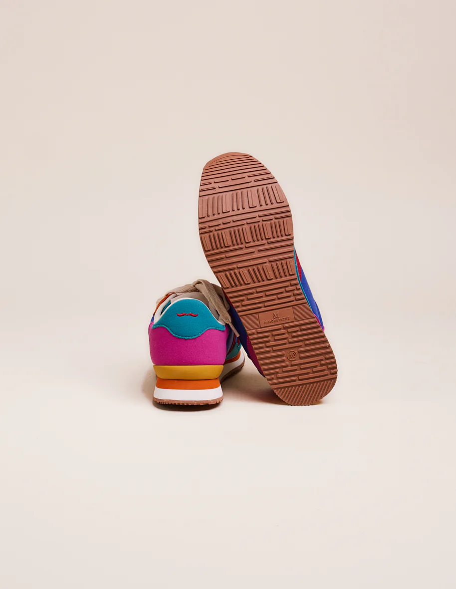 Baskets basses Andrée - Canard moutarde rouge
