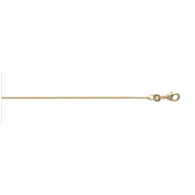 Chaine Mixte - Plaqué Or - Chaîne gourmette - Largeur : 1,1 mm - Longueur : 40 cm