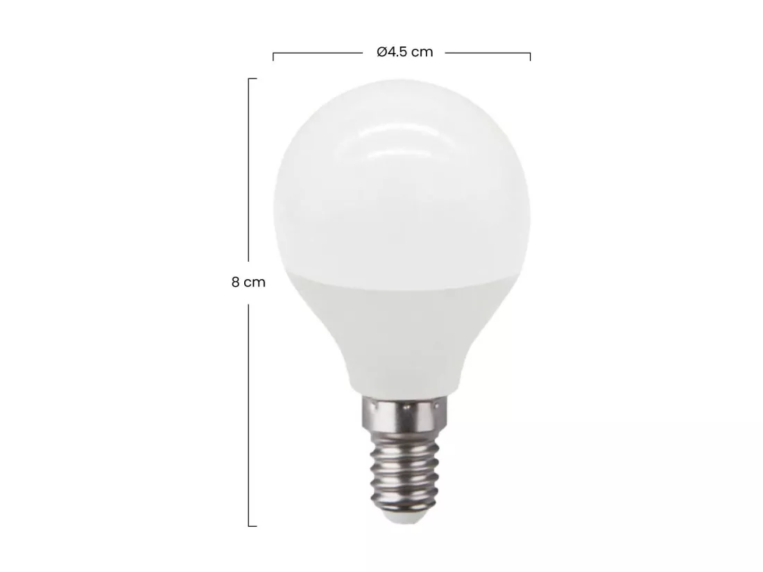 Pack de 2 Ampoules LED Sphériques E14 7,4W Equi.60W 806lm 15000H Raydan Home