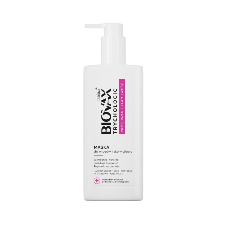 BIOVAX Trichologic Masker voor haar en hoofdhuid Uitdrogen en broosheid 200 ml