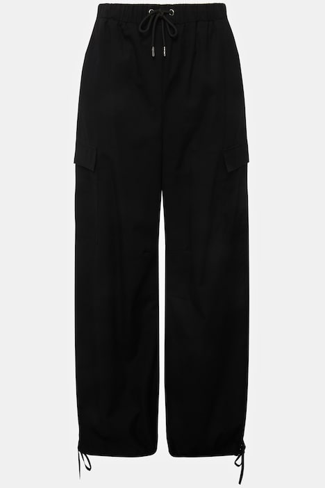 Cargopants, Straight Legs, Elastikbund, Saum-Kordelzug, Unisex