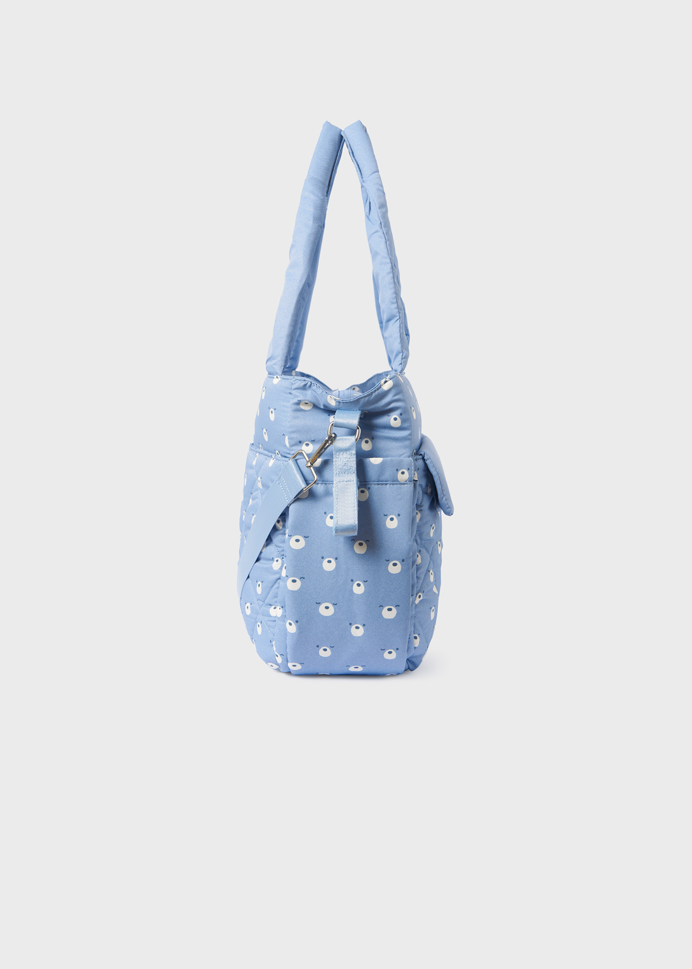 Bolsa acolchoada com acessórios para bebês