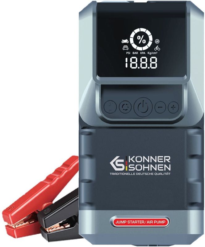 Jumpstarter - KS JSP-1300 - Met Luchtcompressor - 16000 mAh - 1300 Piekaampère