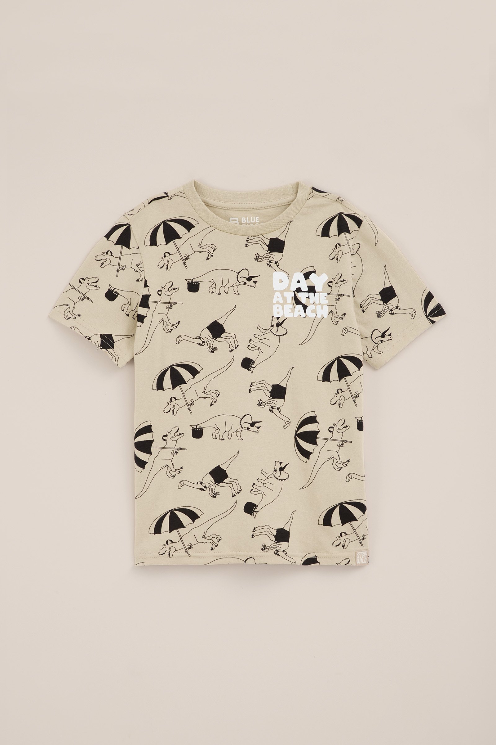 Jongens T-shirt met dessin WE Fashion Beige