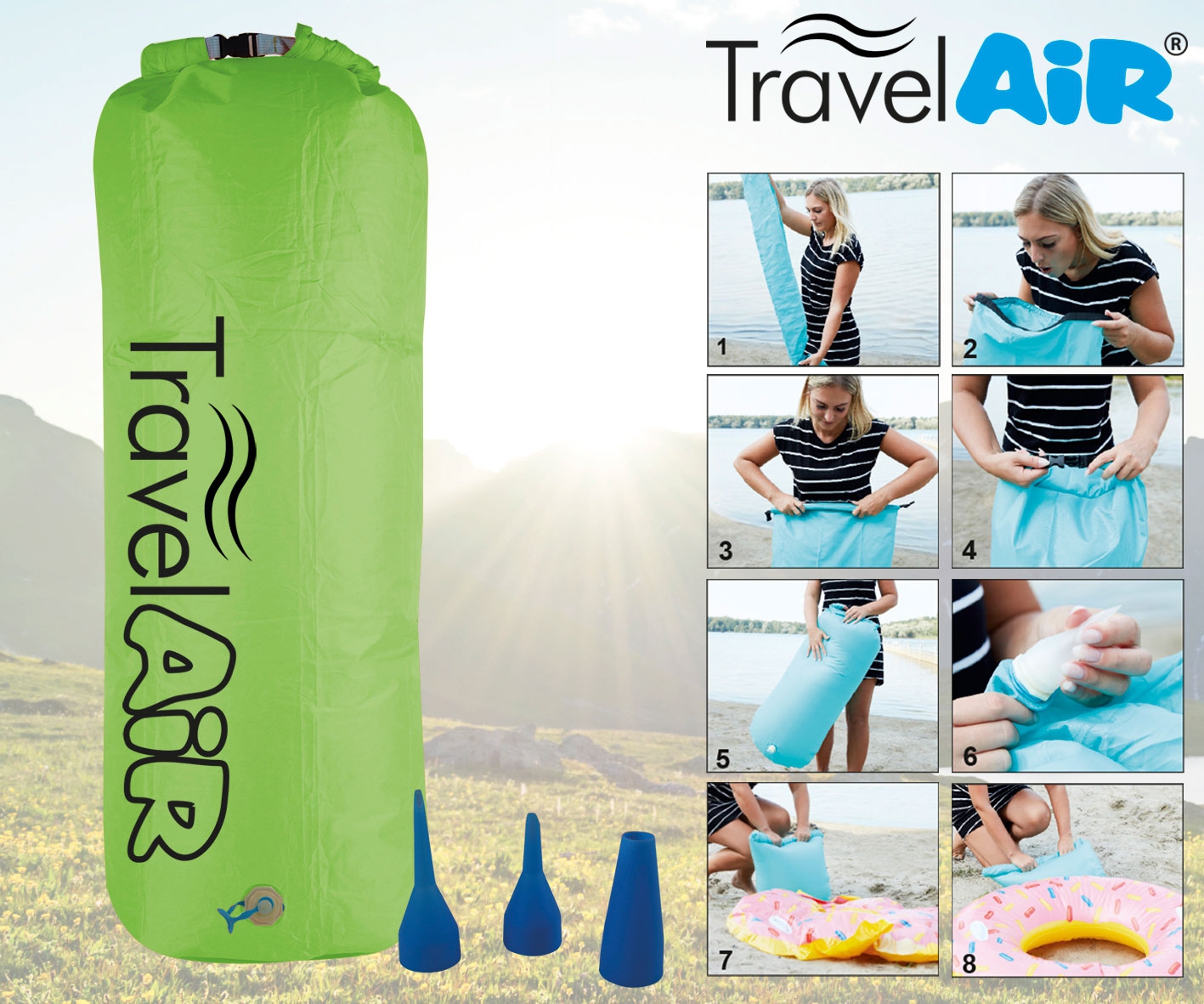 Happy People Luftpumpe Travel Air grün