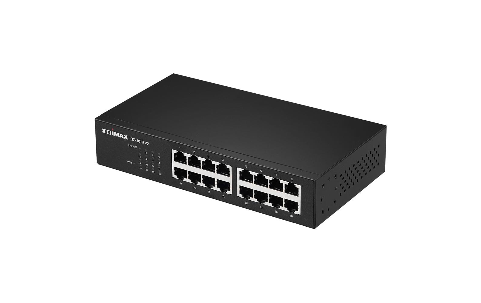 Switch GS-1016 V2 16 PortGigabit Switch mit 16 Ports