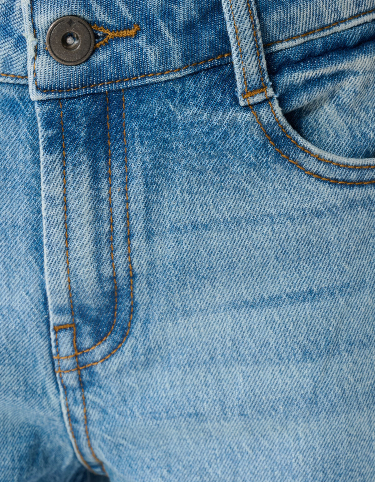 Straight Fit Jeans Blauw