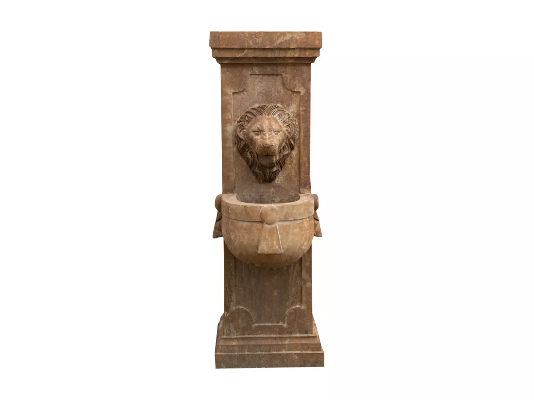 BISCOTTINI Fontaine - Mur en Pierre - Décorative - Fontaine de Jardin - Extérieur - Fontaine Murale - Décoration Murale - Décoration de Jardin - 40x59x125cm