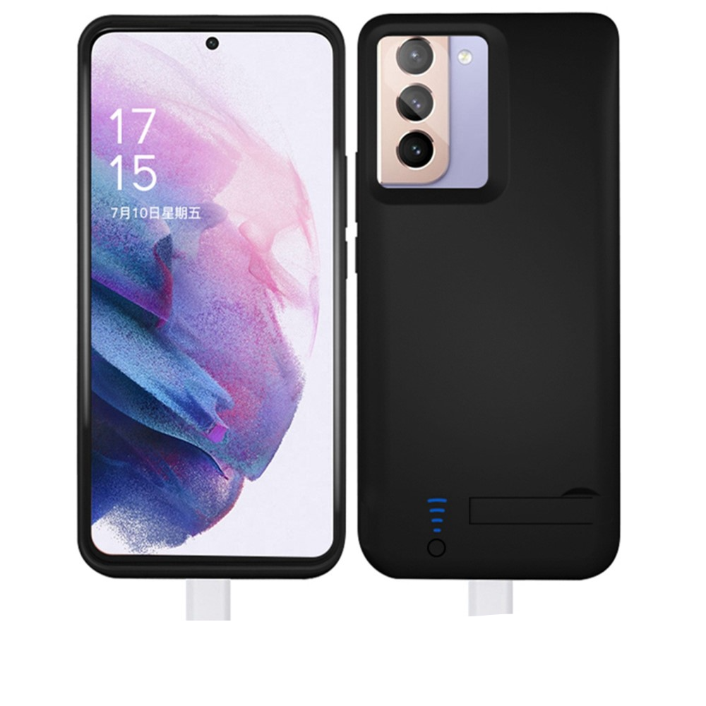 Samsung Galaxy S21 FE 5G Backpack Akku Case Schutzhülle (5000mAh) - Schwarz