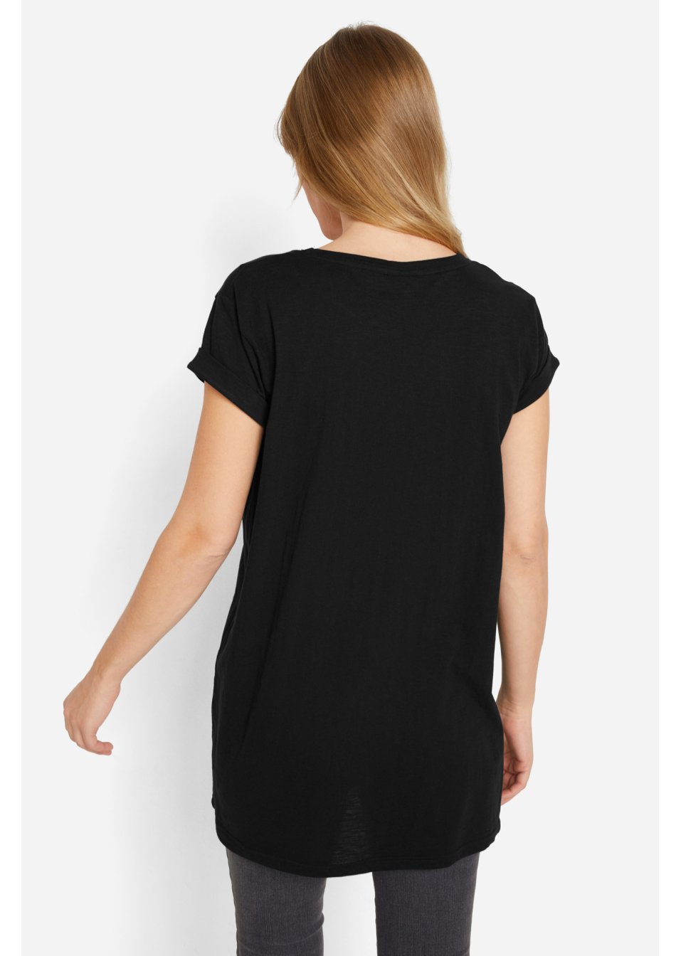 T-shirt long boxy à manches courtes