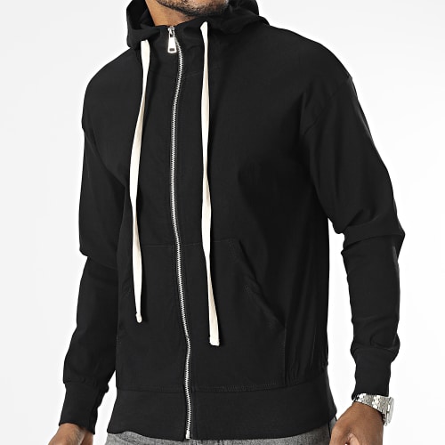Veste Zippée Capuche Noir