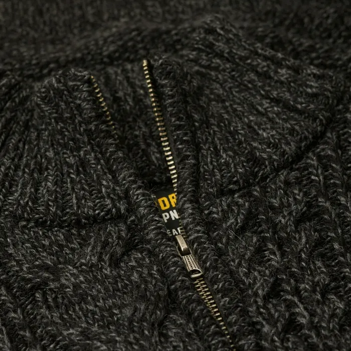 Superdry Jacob Cable Knit Half Zip Trui Heren